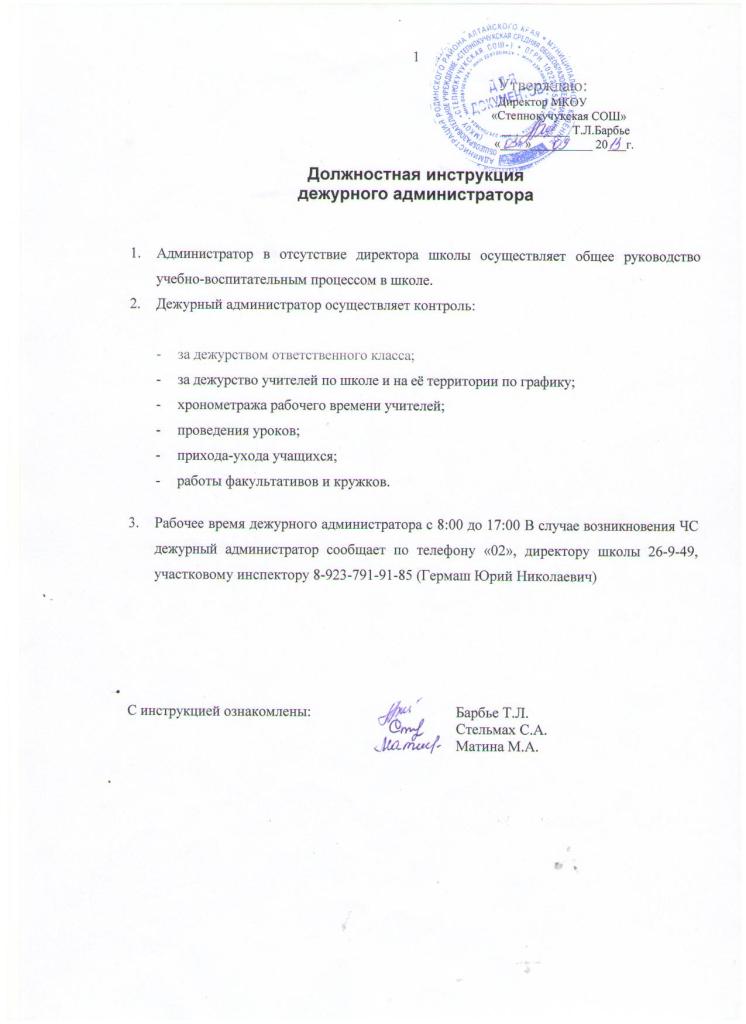 сторожа и инструкции должностные обязанности